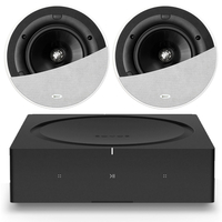 Sonos Wireless Amplifier with 2 x KEF Ci160QR In-Ceiling 2-Way Speakers