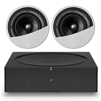 Sonos Wireless Amplifier with 2 x KEF Ci200QR In-Ceiling 2-way Speakers