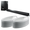 Yamaha MusicCast Bar 400 Soundbar Sub + 2x MusicCast 50 Wireless Speakers - Wht
