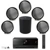 Yamaha RX-A2A 7.2 Ch Aventage Receiver Elipson 5 x Planet M Bookshelf Speakers with Planet Sub