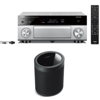 Yamaha RXA1080 Aventage 7.2 Ch AV Receiver Titanium with MusicCast 20 Wireless Speaker - Black