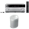 Yamaha RXA1080 Aventage 7.2 Ch AV Receiver Titanium with MusicCast 20 Wireless Speaker - White