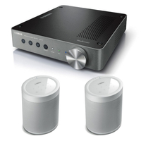 Yamaha WXA-50 Wireless Amplifier with 2x MusicCast 20 Wireless Speakers - White