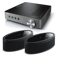 Yamaha WXA-50 Wireless Amplifier with 2x MusicCast 50 Wireless Speakers - Black