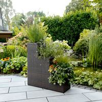 3-Stage Rattan Planter with Irrigation System