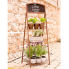 3 Tier Rustic Folding Chalkboard Plant Stand