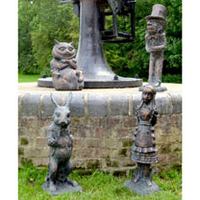 Alice in Wonderland Garden Figures