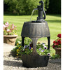 Barrel Fountain Planter