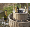Chilled Wicker Champagne Basket with 12 Flutes