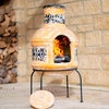 Circles Small Clay Chimenea