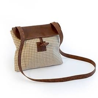 Cross Body Bag Brown Houndstooth