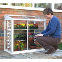 Deluxe Half Mini Greenhouse - Arctic White