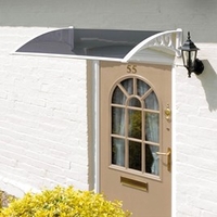 Door Canopy White Grey Cover - 1m