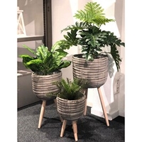 Flower Pot Grey - Set 3 Pieces