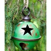 Giant Metal Bauble with Star Design - Green
