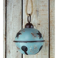 Giant Metal Baubles with Star Design - Blue