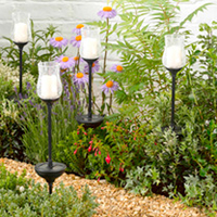 Glass Candle Stake Lights