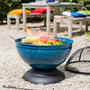 Globe Blue Firepit with Grill