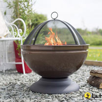 Globe Bronze Firepit with Grill