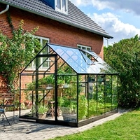 Greenhouse Qube 610 Black Frame,  Toughened Glass with Base
