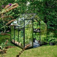 Greenhouse Qube 66 Black Frame,  Toughened Glass with Base