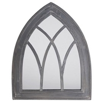 Grey Wash Gothic Mirror