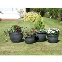 Gunmetal Grey Antique Style Planters