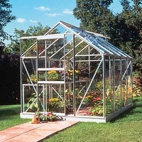 Halls Aluminium Popular Greenhouse with Hort. Glass - 6