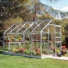 Halls Aluminium Popular Greenhouse with Hort. Glass + Greenhouse Base - 6