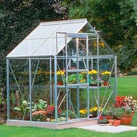 Halls Aluminium Popular Greenhouse with Horti Glass + Base - 6