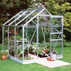 Halls Aluminium Popular Greenhouse with Horti Glass + Base - 6