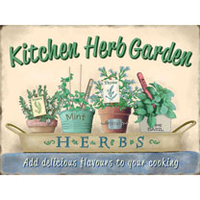 Kitchen Herb Garden Metal Sign
