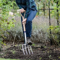 Long Handled Stainless Steel Digging Fork