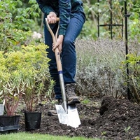 Long Handled Stainless Steel Treaded Digging Spade