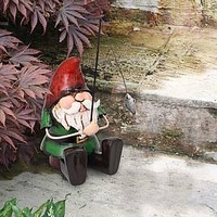 Metal Fishing Gnome