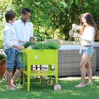 Metal Grow Table with Wheels