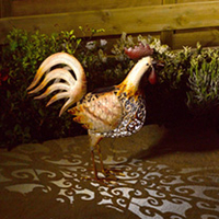 Metal Silhouette Animal - Cockerel
