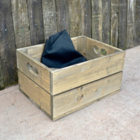 Personalised Empty Crate 2 Slats - 26.5 x 36 x 19cm