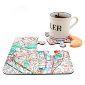 Personalised Map Jigsaw Coasters - London
