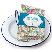 Personalised Map Tea Towel - London