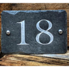 Personalised Rectangular House Number Sign - Gold