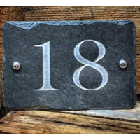Personalised Rectangular House Number Sign - White