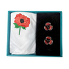 Poppy Handkerchief and Cufflink Set