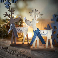 Reindeer Decoration with Blue Scarf