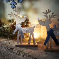 Reindeer Decoration with Grey Scarf