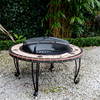 Round Mosaic Fire Pit