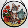 Roundel - Gardening Cat