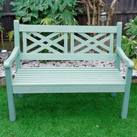 Salcombe 2 Seater Zero Maintenace Bench - Duck Egg Green