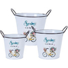 Set of Three Spring Planters - Bike Design