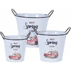 Set of Three Spring Planters - Car Design